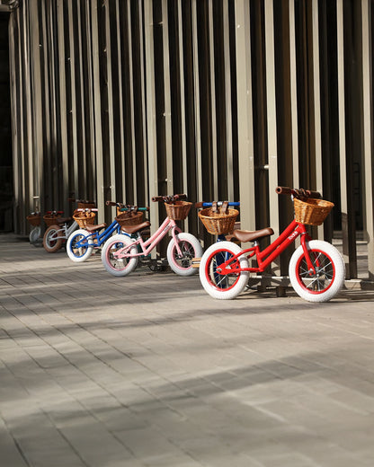 Todds Balance Bike-ISO 8124 Certified-12 Inches-Adjustable Handlebar & Seat Height-Hand Stitched Custom Grip-Non Toxic Lead Free Paint-18M+-Whimsy White