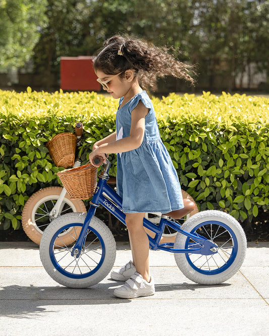 Todds Balance Bike-ISO 8124 Certified-12 Inches-Adjustable Handlebar & Seat Height-Hand Stitched Custom Grip-Non Toxic Lead Free Paint-18M+-Whimsy White