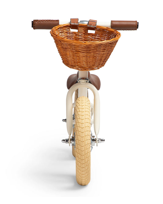 Todds Balance Bike-ISO 8124 Certified-12 Inches-Adjustable Handlebar & Seat Height-Hand Stitched Custom Grip-Non Toxic Lead Free Paint-18M+-Whimsy White