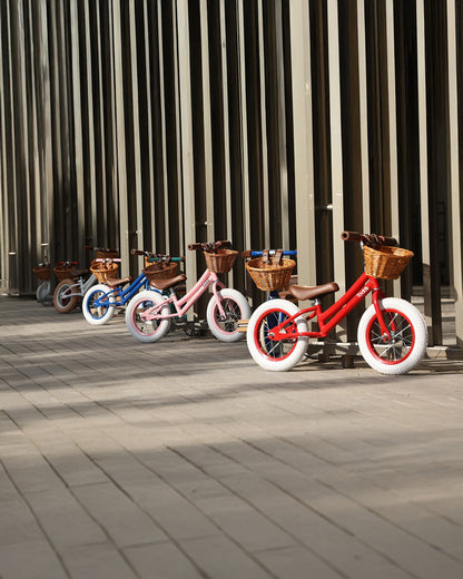 Todds Balance Bike-ISO 8124 Certified-12 Inches-Adjustable Handlebar & Seat Height-Hand Stitched Custom Grip-Non Toxic Lead Free Paint-18M+-Popsicle Pink
