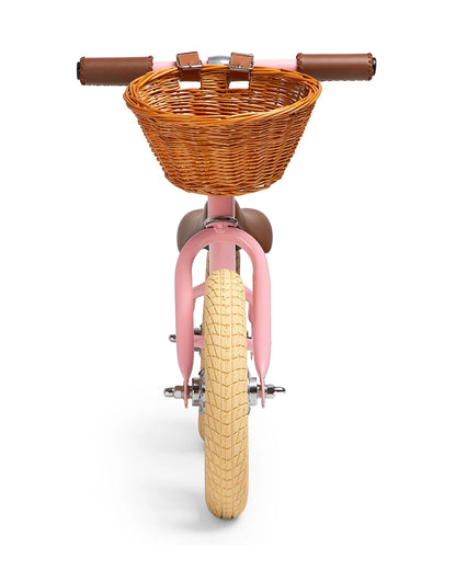 Todds Balance Bike-ISO 8124 Certified-12 Inches-Adjustable Handlebar & Seat Height-Hand Stitched Custom Grip-Non Toxic Lead Free Paint-18M+-Popsicle Pink
