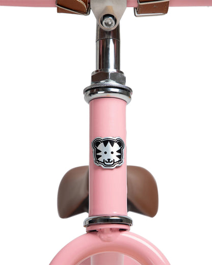Todds Balance Bike-ISO 8124 Certified-12 Inches-Adjustable Handlebar & Seat Height-Hand Stitched Custom Grip-Non Toxic Lead Free Paint-18M+-Popsicle Pink