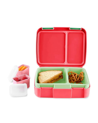 Skip Hop Spark Style Bento Lunch Box - With Microwave Safe Tray - Strawberry Design - For Feeding Infants