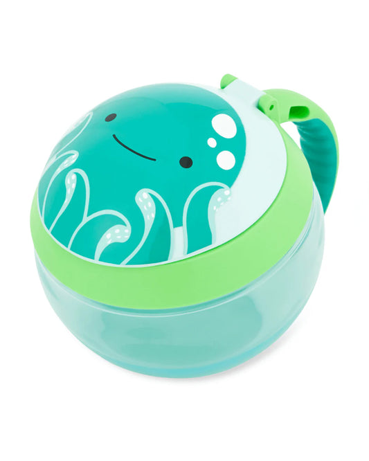 Skip Hop Zoo Snack Cup - Easy Grip Handles - Octopus Design - 222ml - For Feeding Infants