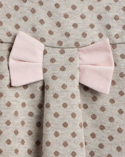 Chicco White & Natural Bodysuit Dress-Polka Dots-Cotton-For Infants