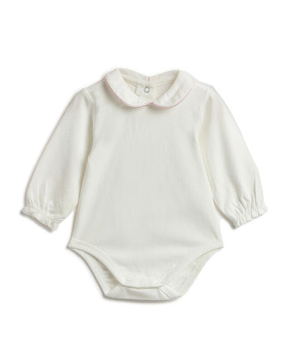 Chicco White & Natural Bodysuit Dress-Polka Dots-Cotton-For Infants