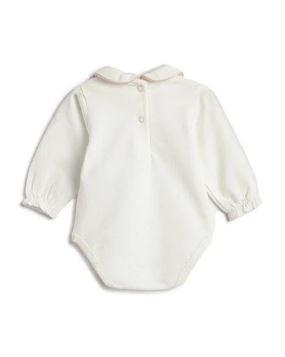 Chicco White & Natural Bodysuit Dress-Polka Dots-Cotton-For Infants