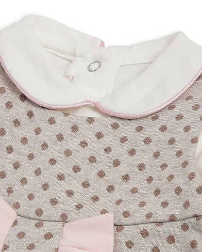 Chicco White & Natural Bodysuit Dress-Polka Dots-Cotton-For Infants