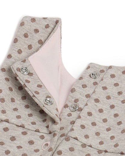 Chicco White & Natural Bodysuit Dress-Polka Dots-Cotton-For Infants