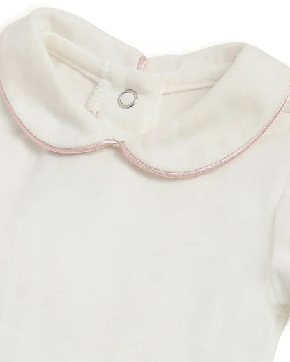Chicco White & Natural Bodysuit Dress-Polka Dots-Cotton-For Infants