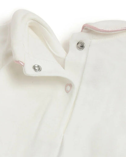Chicco White & Natural Bodysuit Dress-Polka Dots-Cotton-For Infants