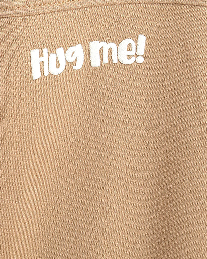 Chicco Tan Winter Wear Sweatshirt-Solid-Cotton-For Infants