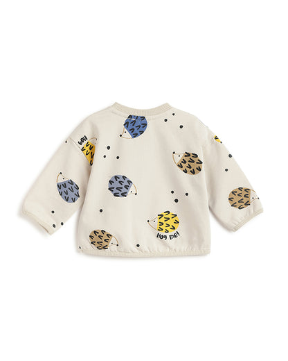 Chicco Cream Winter Wear Sweatshirt-Printed-Cotton-For Infants