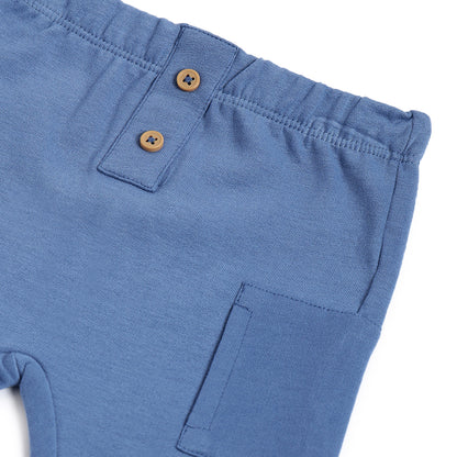 Chicco Blue Winter Wear Trouser-Solid-Cotton-For Infants