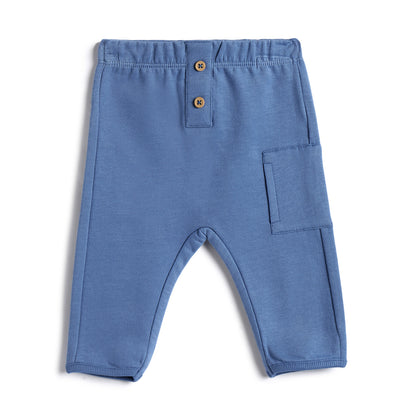 Chicco Blue Winter Wear Trouser-Solid-Cotton-For Infants
