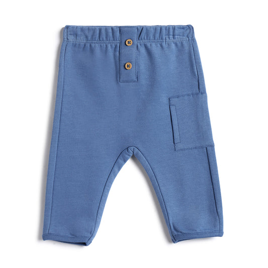 Chicco Blue Winter Wear Trouser-Solid-Cotton-For Infants