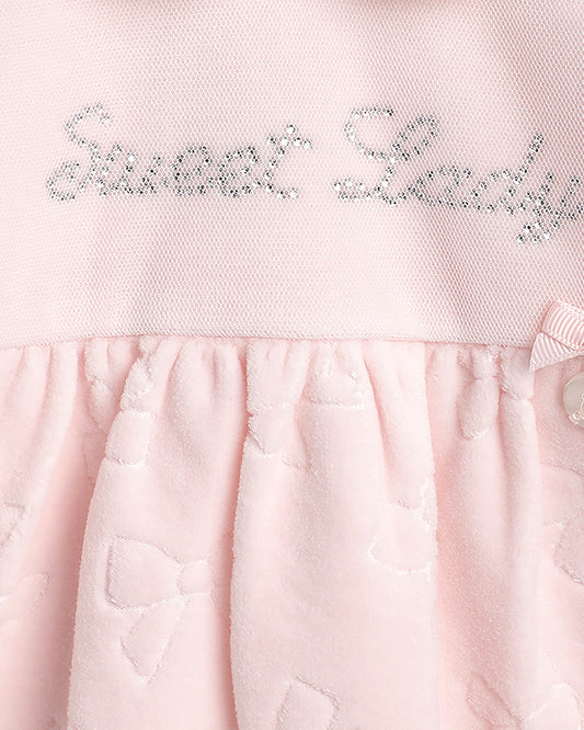 Chicco Pastel Pink Sleepsuit-Solid-Cotton-For Infants