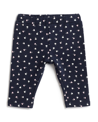 Chicco Grey & Black Winter Wear Top & Legging Set-Printed-Cotton & Polyester-For Infants