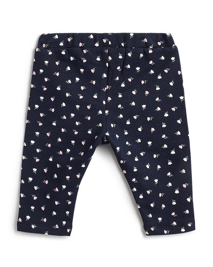 Chicco Grey & Black Winter Wear Top & Legging Set-Printed-Cotton & Polyester-For Infants