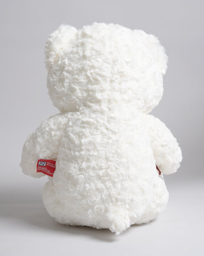 Just Bear White Teddy With Maroon Bow Soft Toy-Ultra Soft & Huggable Bear-36M+
