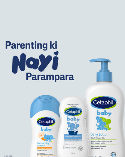 Cetaphil Baby Massage Oil With Organic Calendula-Moisturising, Hypoallergenic, Paraben Free & Non-Greasy with No Mineral Oil