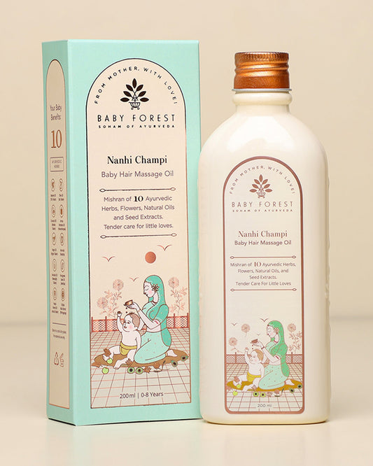 Baby Forest Nahni Champi Baby Hair Massage Oil-Vegan-With Nourishing & Cooling Effect-Stimulates Hair Growth, Prevents Hair Damage