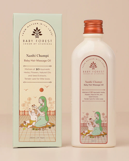 Baby Forest Nahni Champi Baby Hair Massage Oil-Vegan-With Nourishing & Cooling Effect-Stimulates Hair Growth, Prevents Hair Damage