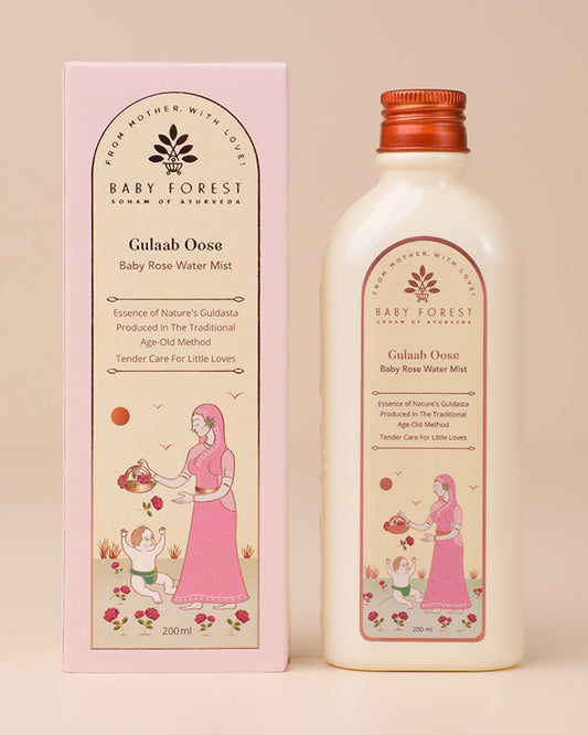 Baby Forest Gulaab Oose Baby Rose Water Mist With Vitamin E-Soothes & Nourishes Baby Skin-Alcohol Free