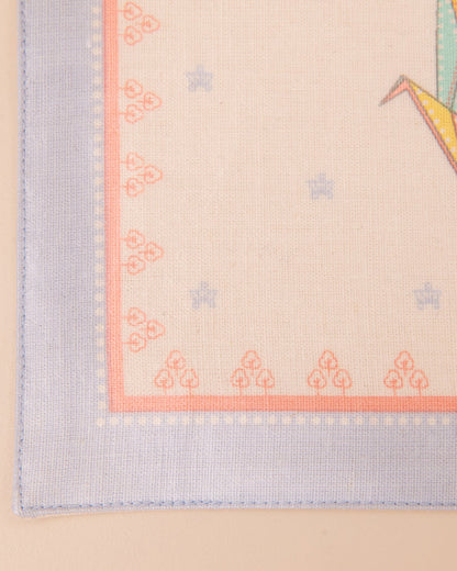 Baby Forest Laminated Dining Mat & Coaster Set - 100% Cotton - Light Blue & Skin