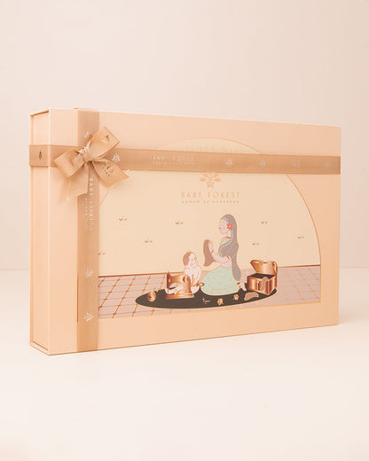 Baby Forest Komal Aavran Baby-Newborn Essentials Gift Set For Baby Shower-Pack of 6-Ice Blue