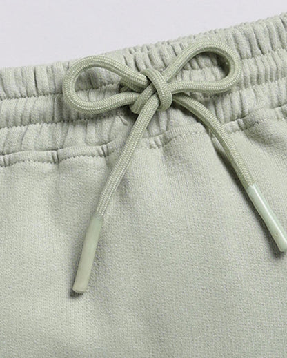 Cot & Candy Baby Pastel Green Winter Wear Jogger-Solid-GOTS Certified Organic Fleece-For Infants