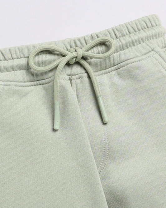 Cot & Candy Baby Pastel Green Winter Wear Hoodie & Jogger Set-Solid-GOTS Certified Organic Fleece-For Infants