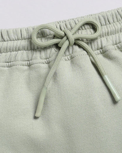 Cot & Candy Baby Pastel Green Winter Wear Hoodie & Jogger Set-Solid-GOTS Certified Organic Fleece-For Infants