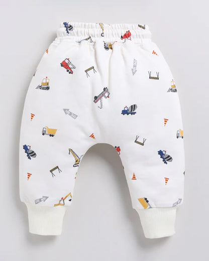 Cot & Candy Baby Off White Winter Wear Hoodie & Jogger Set-Construction-GOTS Certified Organic Fleece-For Infants