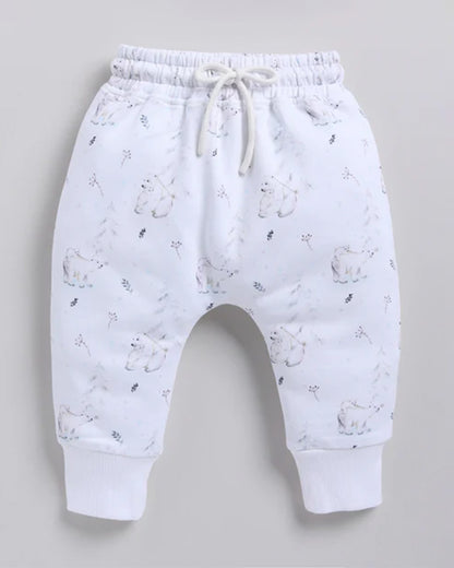 Cot & Candy Baby Off White Winter Wear Sweatshirt & Jogger Set-Constellation-GOTS Certified Organic Fleece-For Infants