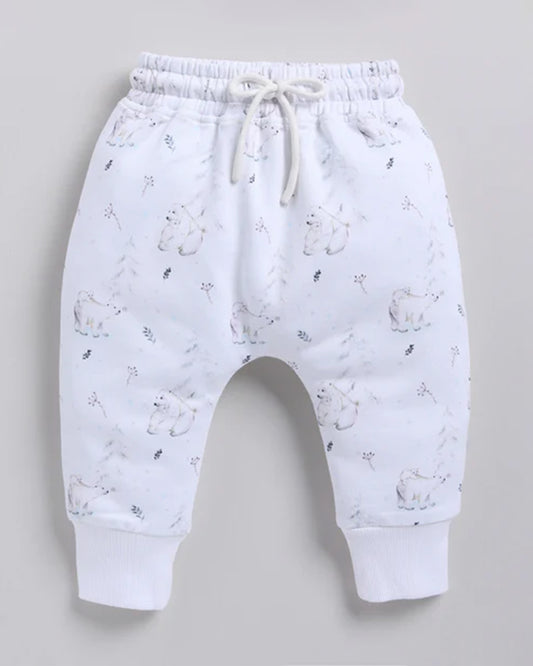Cot & Candy Baby Off White Winter Wear Sweatshirt & Jogger Set-Constellation-GOTS Certified Organic Fleece-For Infants