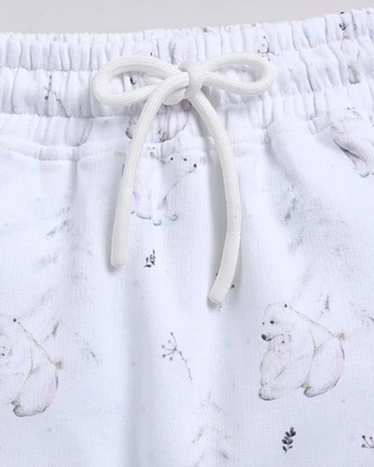 Cot & Candy Baby Off White Winter Wear Sweatshirt & Jogger Set-Constellation-GOTS Certified Organic Fleece-For Infants