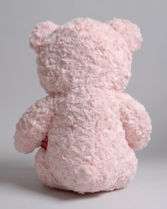 Just Bear Pink Teddy With Maroon Bow Soft Toy-Ultra Soft & Huggable Bear-36M+