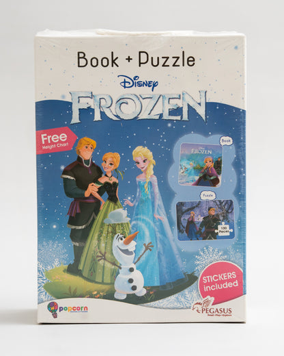 Popcorn Disney Frozen Anna & Elsa-Learning Kit-Includes Book & Puzzle Set-Learning & Educational Toys-36M+