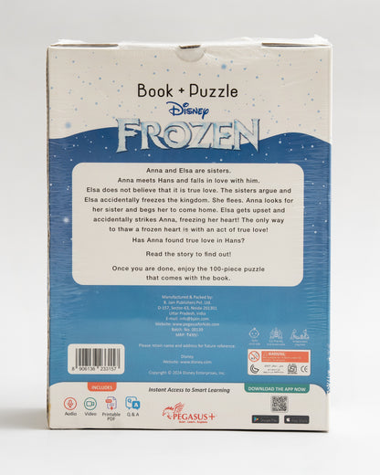 Popcorn Disney Frozen Anna & Elsa-Learning Kit-Includes Book & Puzzle Set-Learning & Educational Toys-36M+