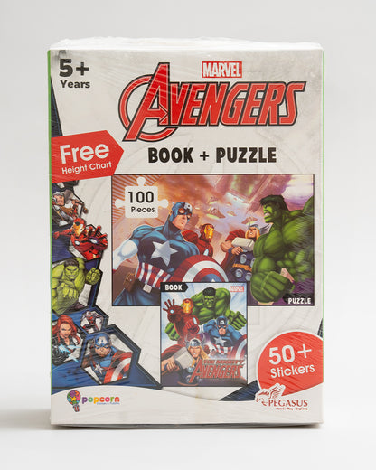 Popcorn Marvel The Mighty Avengers-Learning Kit-Includes Book & Puzzle Set-Learning & Educational Toys-5Y+