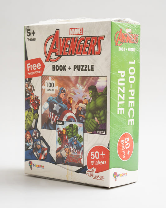Popcorn Marvel The Mighty Avengers-Learning Kit-Includes Book & Puzzle Set-Learning & Educational Toys-5Y+
