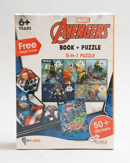 Popcorn Marvel Avengers From Here To Infinity-Learning Kit-Includes Book & Puzzle Set-Learning & Educational Toys-6Y+