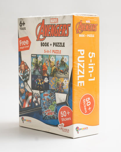 Popcorn Marvel Avengers From Here To Infinity-Learning Kit-Includes Book & Puzzle Set-Learning & Educational Toys-6Y+