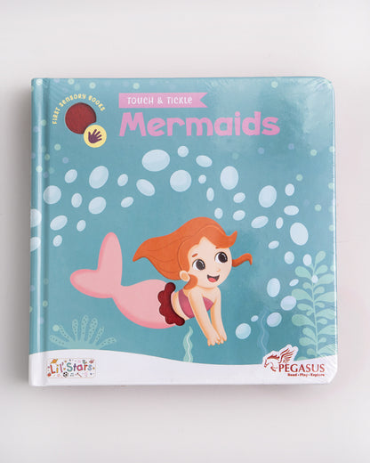 Pegasus Touch & Tickle Book-Mermaids-10 Textured Pages For Sensory Development-Learning & Educational Toys-12M+