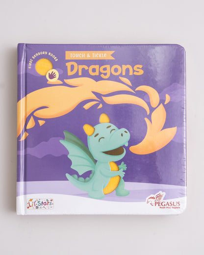 Pegasus Touch & Tickle Book-Dragons-10 Textured Pages For Sensory Development-Learning & Educational Toys-12M+