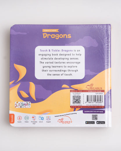 Pegasus Touch & Tickle Book-Dragons-10 Textured Pages For Sensory Development-Learning & Educational Toys-12M+