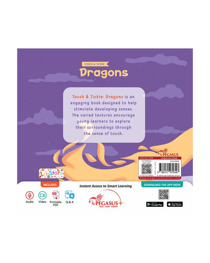 Pegasus Touch & Tickle Book-Dragons-10 Textured Pages For Sensory Development-Learning & Educational Toys-12M+