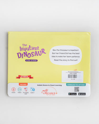 Pegasus Pop Up Book-The Impatient Dinosaur-4 Pop-Up Spreads-Develops Visual Recognition-Learning & Educational Toys-4Y+