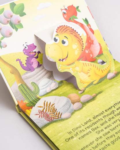 Pegasus Pop Up Book-The Impatient Dinosaur-4 Pop-Up Spreads-Develops Visual Recognition-Learning & Educational Toys-4Y+